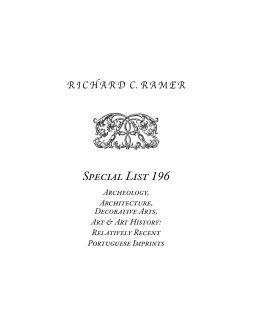 Special List 196 - Richard C. Ramer Old & Rare Books