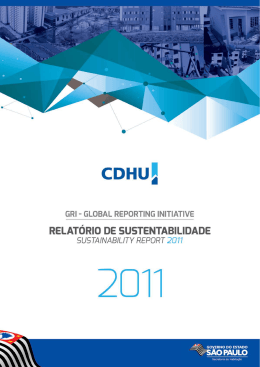 CDHU Relatório de Sustentabilidade 2011 CDHU Sustainability