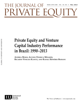 Private Equity and Venture Capital Industry Performance in