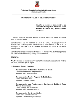 Decreto Nº 612, de 24 de Agosto de 2015