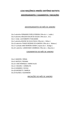 Datas P/ Serem Lembradas