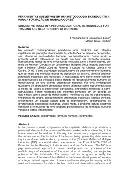 ferramentas subjetivas em uma metodologia