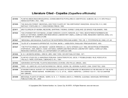 Literature Cited - Copaiba