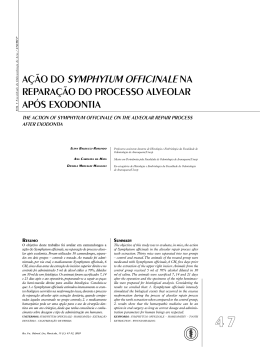 A&Ccedil;&Atilde;O DO SYMPHYTUM OFFICINALE NA