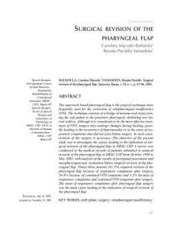 SURGICAL REVISION OF THE PHARYNGEAL FLAP