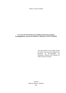 AVALIA&Ccedil;&Atilde;O DO EFEITO CICATRIZANTE DE Inga - Locus