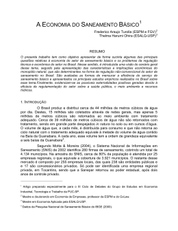 Desafios da Regula&ccedil;&atilde;o do Saneamento no Brasil. - PUC-SP