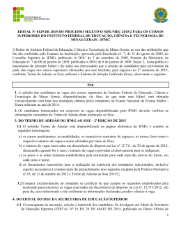 Edital 0129 2015 - IFMG - Sisu 2015_2_ Vers&Atilde;&pound;o Final