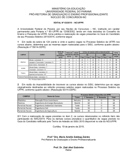 ministério da educação - NC- UFPR