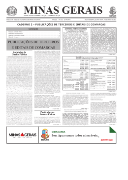 PublICa&ccedil;&otilde;Es DE TErCEIros E EDITaIs DE ComarCas