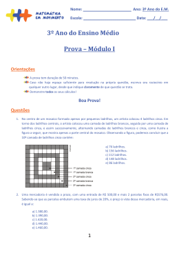 Prova 1 - 3o ano