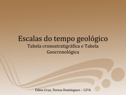 Escalas do tempo geol&oacute;gico - E-Portfolio