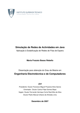 Simula&ccedil;&atilde;o de redes de actividades em JAVA. Aplica&ccedil;&atilde;o a