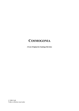 COSMOGONIA - Texto Original de Santiago Bovisio