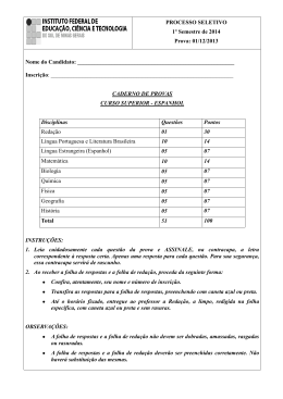 PROVA SUPERIOR ESPANHOL