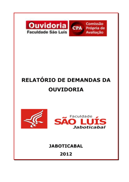demandas da ouvidoria 2010/2011