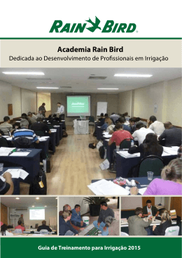 Guia de Treinamento para Irriga&ccedil;&atilde;o 2015