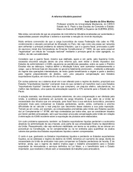 A reforma tributária possível Ives Gandra da Silva