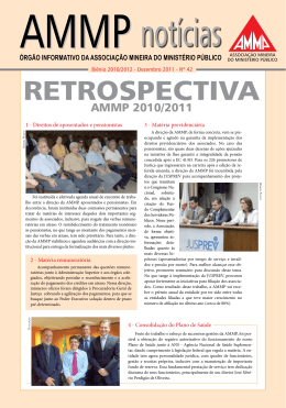 Balanço 2010-2011 - AMMP - Associação Mineira do Ministério