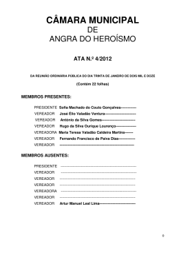 Fazer - C&acirc;mara Municipal de Angra do Hero&iacute;smo