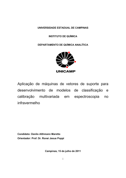 Aplicação de máquinas de vetores de suporte para
