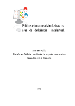 AMBIENTA&Ccedil;&Atilde;O Plataforma TelEduc: ambiente de suporte para ensino