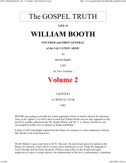 LIFE of William Booth, Vol.