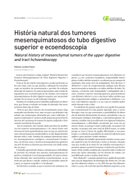História natural dos tumores mesenquimatosos do tubo