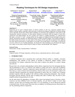 Reading Techniques for OO Design Inspections