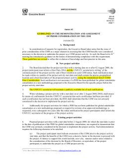 Annex 61 GUIDELINES ON THE DEMONSTRATION - CDM
