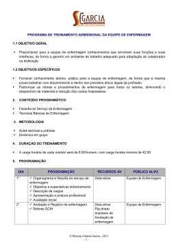 TREINAMENTO ADMISSIONAL