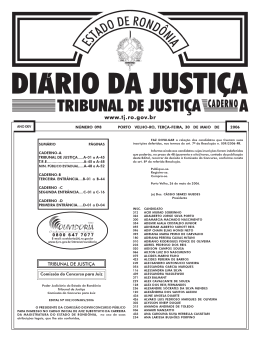 TRIBUNAL 30-05-2006 - Tribunal de Justi&ccedil;a de Rond&ocirc;nia