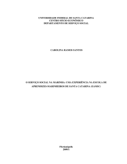 O Servi&ccedil;o social na Marinha: uma experi&ecirc;ncia na Escola de