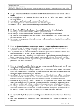 Prova Escrita Objetiva, realizada em 17 de abril de 2005