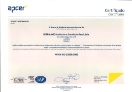 CertificaçãoISO 22000