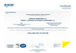 Seguran&ccedil;a e Sa&uacute;de (NP4397/OHSAS18001)