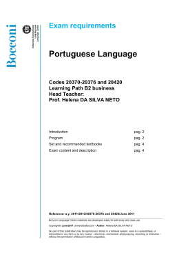 Portuguese Language - Bocconi University