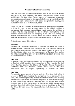 A history of entrepreneurship Until the early `50s, all wood fiber
