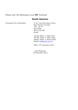 Please note the Following in your KT Yearbook