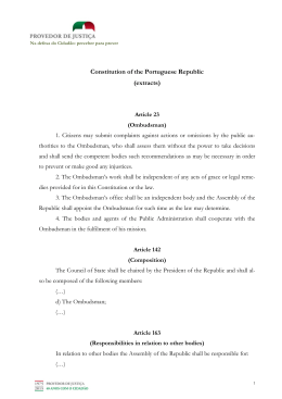Constitution of the Portuguese Republic (extracts)