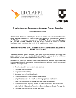 III Latin-American Congress on Language Teacher Education