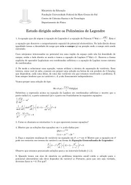 Estudo dirigido sobre a solução da Equação de Legendre