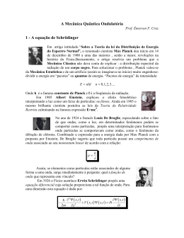 A Mec&acirc;nica Qu&acirc;ntica Ondulat&oacute;ria 1