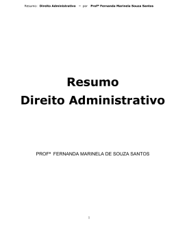 Resumo de Direito Administrativo em pdf!