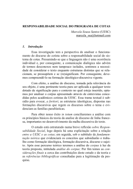 RESPONSABILIDADE SOCIAL DO PROGRAMA DE COTAS