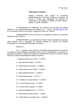 PORTARIA Nº 2532/2011 - Tribunal de Justiça de Minas Gerais