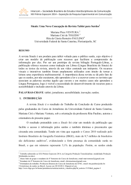 Sinale: Uma Nova Concep&ccedil;&atilde;o de Revista Tablet para