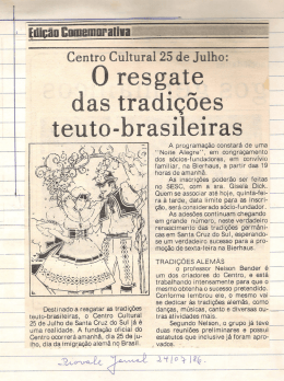 Rio Vale Jornal - Centro Cultural 25 de Julho