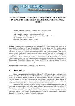 AN&Aacute;LISE COMPARATIVA ENTRE O DESEMPENHO DE