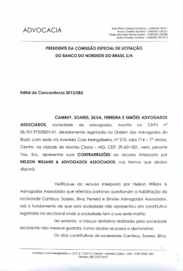 presidente da comissão especial de licitação
